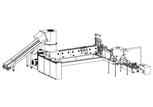 密實機(jī)喂料塑料造粒機(jī)